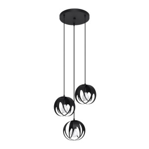 Lustra suspendata Tulos Negru 30x30x117 cm