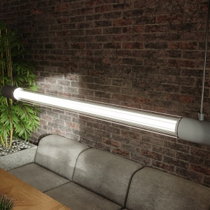 Lustra suspendata Valo Negru 6000K 95x8x150 cm - Img 4