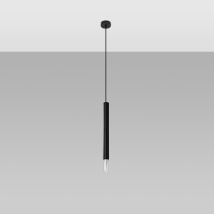 Lustra suspendata Wezyr Negru 8x8x120 cm - Img 2