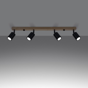 Lustra Verdo Negru 25x25x110 cm - Img 3