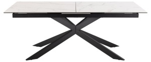 Masa dining Irwine, Alb, 76x240x100 cm - Img 7