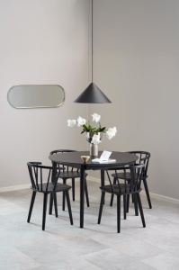Masa dining Montreux, Negru, 75x154x115 cm