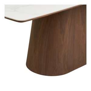 Masa dining Noli, Alb, 200x90x76 cm - Img 2