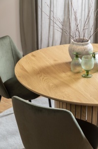 Masa dining Yale, Natural, 75x120x120 cm - Img 5