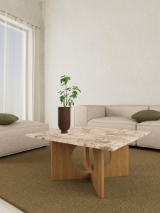 Masuta de cafea Foley V5, Maro, 42x80x80 cm