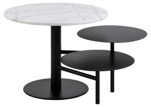 Masuta de cafea Lahti, Alb, 47x60x60 cm - Img 4