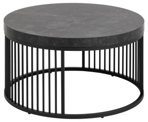 Masuta de cafea Strington, Negru, 35x65x65 cm - Img 3
