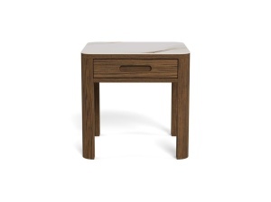 Masuta laterala Southampton, Bej, 45x45x45 cm - Img 3