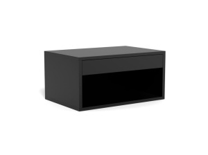 Noptiera Cholet, Negru, 24.5x50x35 cm - Img 2