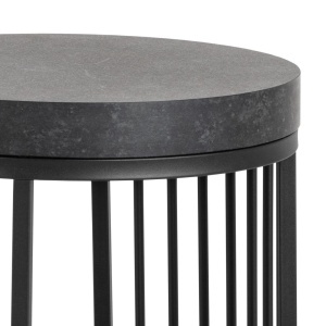 Noptiera Strington, Negru, 65x35x35 cm - Img 5