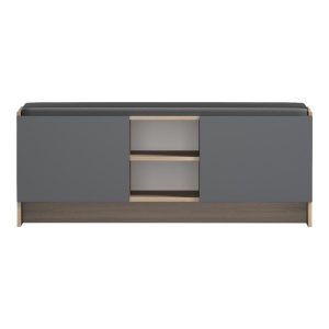 Pantofar tip bancheta, Zulla, Antracit, 37x110x43 cm - Img 4
