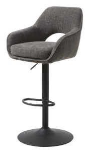 Scaun bar COWLEY SELECT, Gri inchis, 54x96-112x51 cm