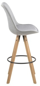 Scaun de bar Dima, Gri, 111.5x48.5x55 cm - Img 4