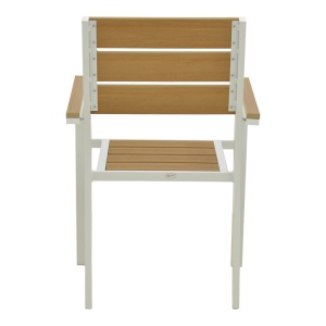 Scaun de gradina Stivuibil, Breze, Alb, 60x57.5x88 cm - Img 6