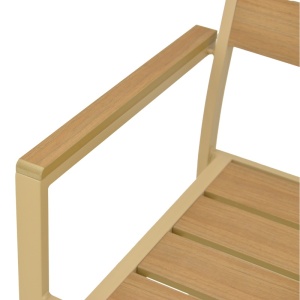 Scaun de gradina stivuibil, Breze, Natural, 60x57.5x88 cm - Img 8