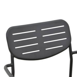 Scaun de gradina Stivuibil, Deraby, Negru, 45.5x56x83 cm - Img 7