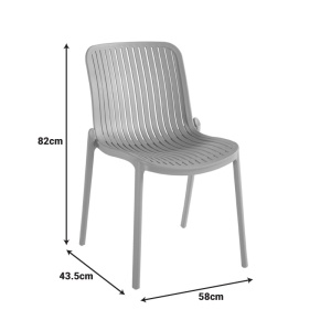 Scaun de gradina Stivuibil, Teragi, Alb, 43.5x58x82 cm - Img 8