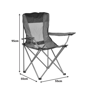 Scaun de plaja Camping, Pesca, Verde, 55x55x95 cm - Img 6