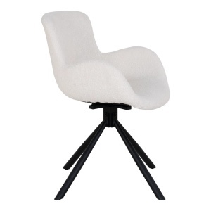 Scaun dining Amorim, Alb/Bej, 58x59x82.5 cm