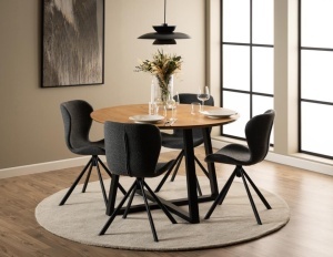 Scaun dining Batilda -A1, Gri, 81x46.5x53 cm - Img 2