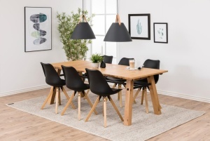 Scaun dining Dima, Negru, 85x48.5x55 cm - Img 2