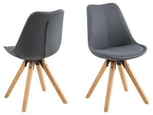 Scaun dining Dima V2, Gri, 85x48.5x55 cm - Img 2