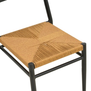 Scaun stivuibil, Giardino, Negru, 56x45x82 cm - Img 8