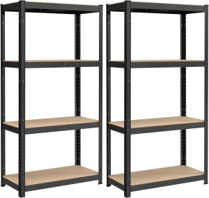 Set 2 rafturi metalice, Cozory, Songmics, Negru, 40x80x160 cm