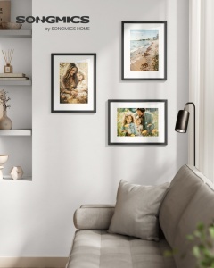 Set 3 piese Rame foto Kavi, Negru, 32.2x1.2x42.2 cm - Img 2