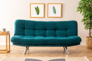 Αναδιπλούμενος καναπές 3 θέσεων Misa Small Sofabed Πετρόλ Πράσινο - Img 2