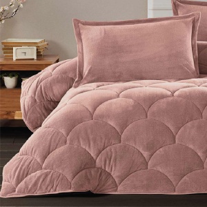 Αφράτο πάπλωμα Fluffy Σομόν 195x215 cm