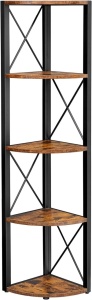 Βιβλιοθήκη γωνιακή Vasagle Καφέ 30 x 30 x 160 cm