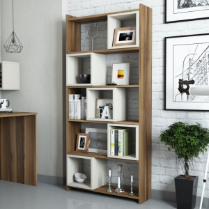 Βιβλιοθήκη Box, Walnut-Cream