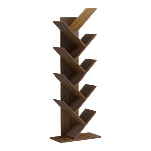 Βιβλιοθήκη Fyllo, Καρυδί, 50x25x141.5 cm