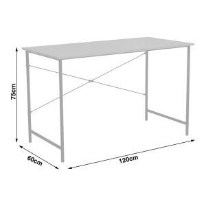 Γραφείο Senzia Μαύρο 120x60x75 cm - Img 6