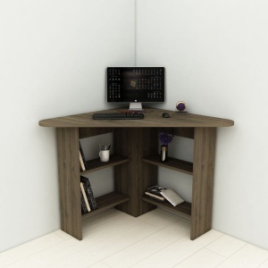 Γωνιακό γραφείο Corner Καρυδί 80x73.8x80 cm - Img 3