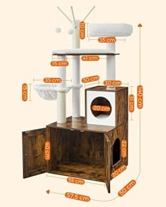 Δέντρο Γάτας Feandrea, Αντικέ, 58x50x140 cm - Img 5