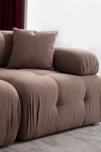 Δεξιός Modular Γωνιακός Καναπές Doblo Cappuccino 315x210x80 cm - Img 6