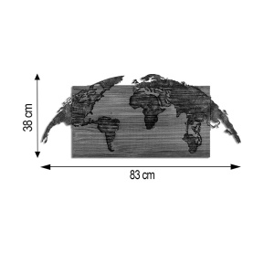 Διακόσμηση Τοίχου Mable, Pako World, Ξύλο Πεύκου, φυσικό, 83x3x38 cm - Img 3
