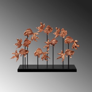 Διακοσμητικό αντικείμενο GOLDFISH Καφέ 42x28x10 cm - Img 5