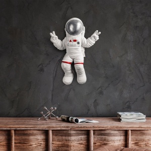 Διακοσμητικό Τοίχου Yak-001 Astronaut, Λευκό, 35x47x10 cm - Img 4