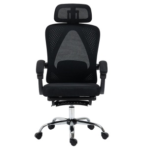 Διευθυντική καρέκλα γραφείου με υποπόδιο Titan Premium Quality ύφασμα υψηλής ποιότητας - πλέγμα μαύρο - Img 4