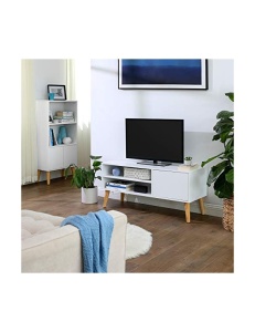Έπιπλο τηλεόρασης, Vasagle, LTV09WT, Λευκό, 110 x 40 x 49 cm - Img 3