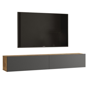 Έπιπλο TV de perete Dello χρώμα Ανθρακί - Sonoma 180x31.6x29.6cm