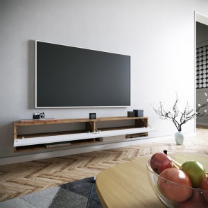 Έπιπλο TV Handra Λευκό 180x31.5x29.5 cm - Img 3