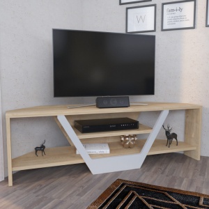 Έπιπλο TV Sares-Oak, Λευκό - Img 2