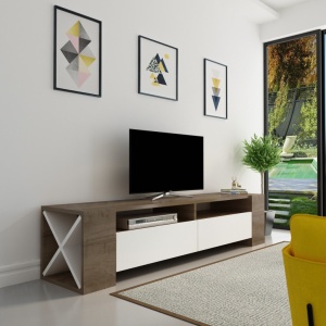 Έπιπλο TV Sosruko Walnut-Λευκό - Img 4