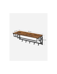 Επιτοίχια Κρεμάστρα Vasagle, Ρουστίκ Καφέ, LCR102B01, 30 x 80 x 27 cm - Img 7