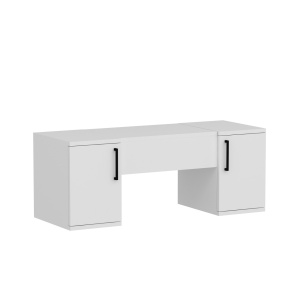 Επιτοίχια τουαλέτα μακιγιάζ Mercan Λευκό 100x74.1x35 cm - Img 4
