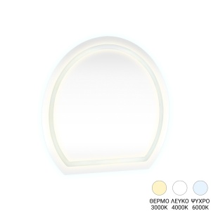 Επιτοίχιος καθρέφτης LED, Enira, Pako, Διάφανο 59.5x2.8x59.5 cm